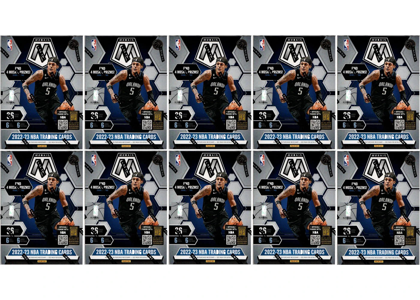 2022-2023 Panini Mosaic Basketball Blaster 10x Lot