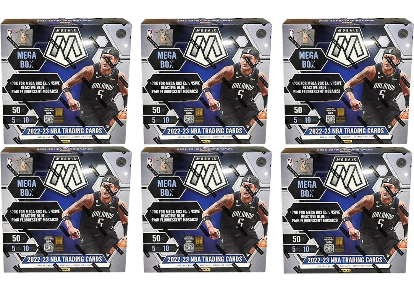 2022-2023 Panini Mosaic Basketball Mega Box 6x Lot
