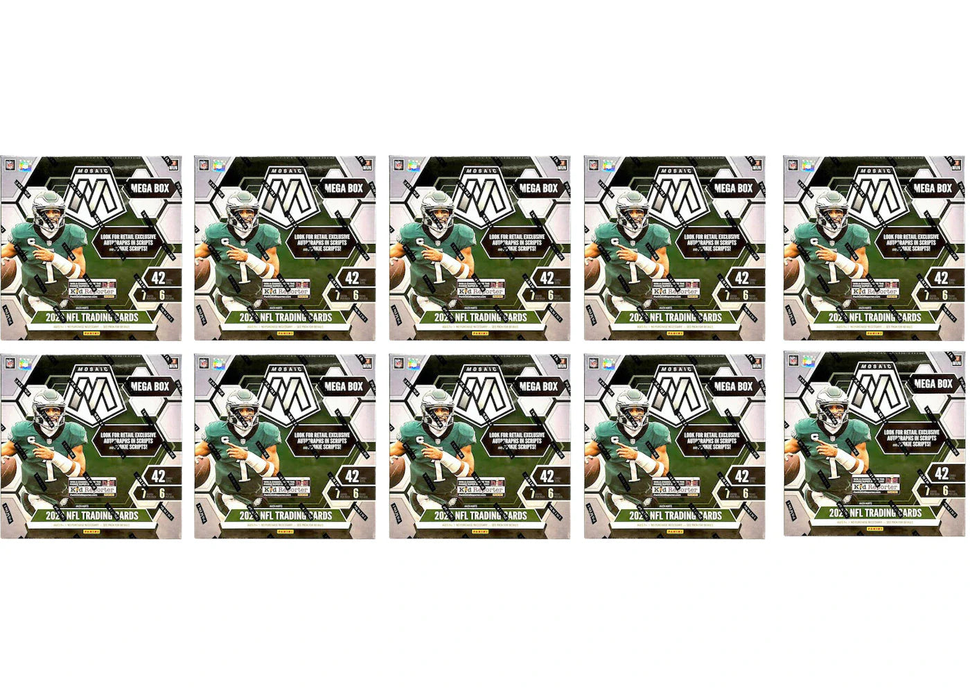 2022-2023 Panini Mosaic Football Mega Box 10x Lot