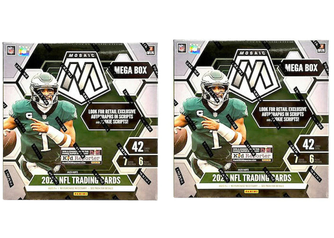 2022-2023 Panini Mosaic Football Mega Box 2x Lot