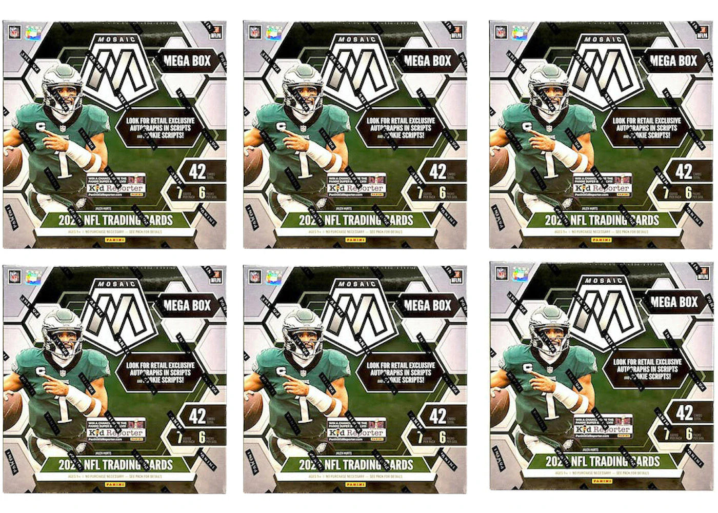 2022-2023 Panini Mosaic Football Mega Box 6x Lot