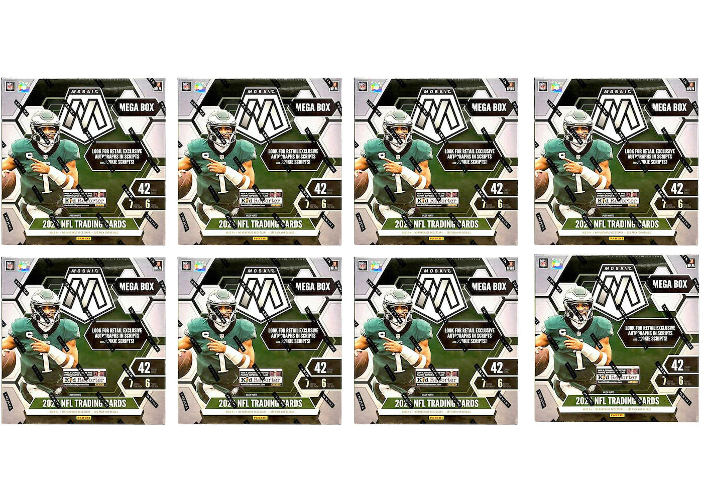 2022-2023 Panini Mosaic Football Mega Box 8x Lot