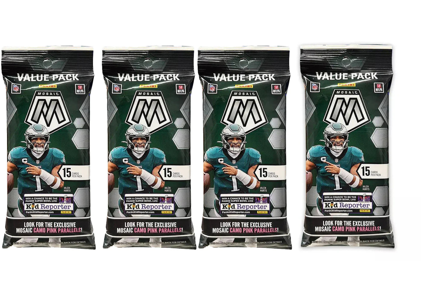 2022-2023 Panini Mosaic Football Value Pack 4x Lot