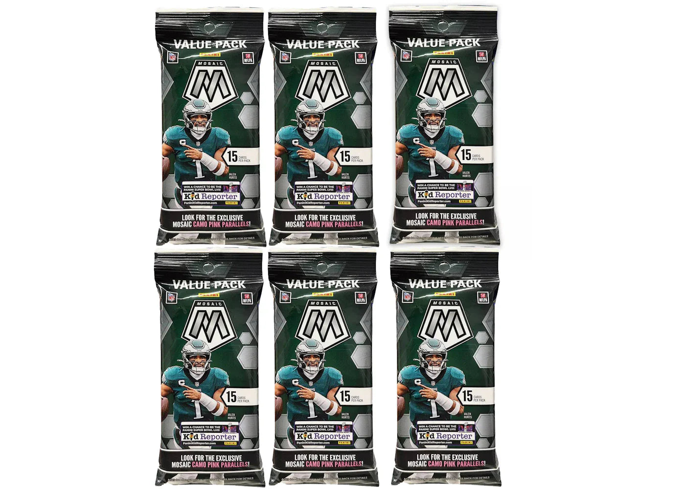 2022-2023 Panini Mosaic Football Value Pack 6x Lot
