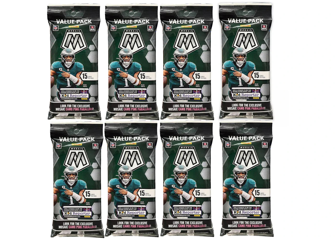 2022-2023 Panini Mosaic Football Value Pack 8x Lot