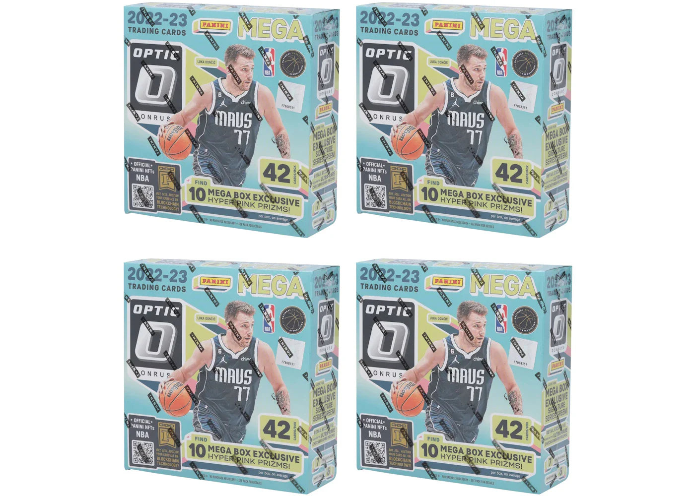 2022-23 Panini Donruss Optic Basketball Mega Box (Hyper Pink Prizms) 4x Lot