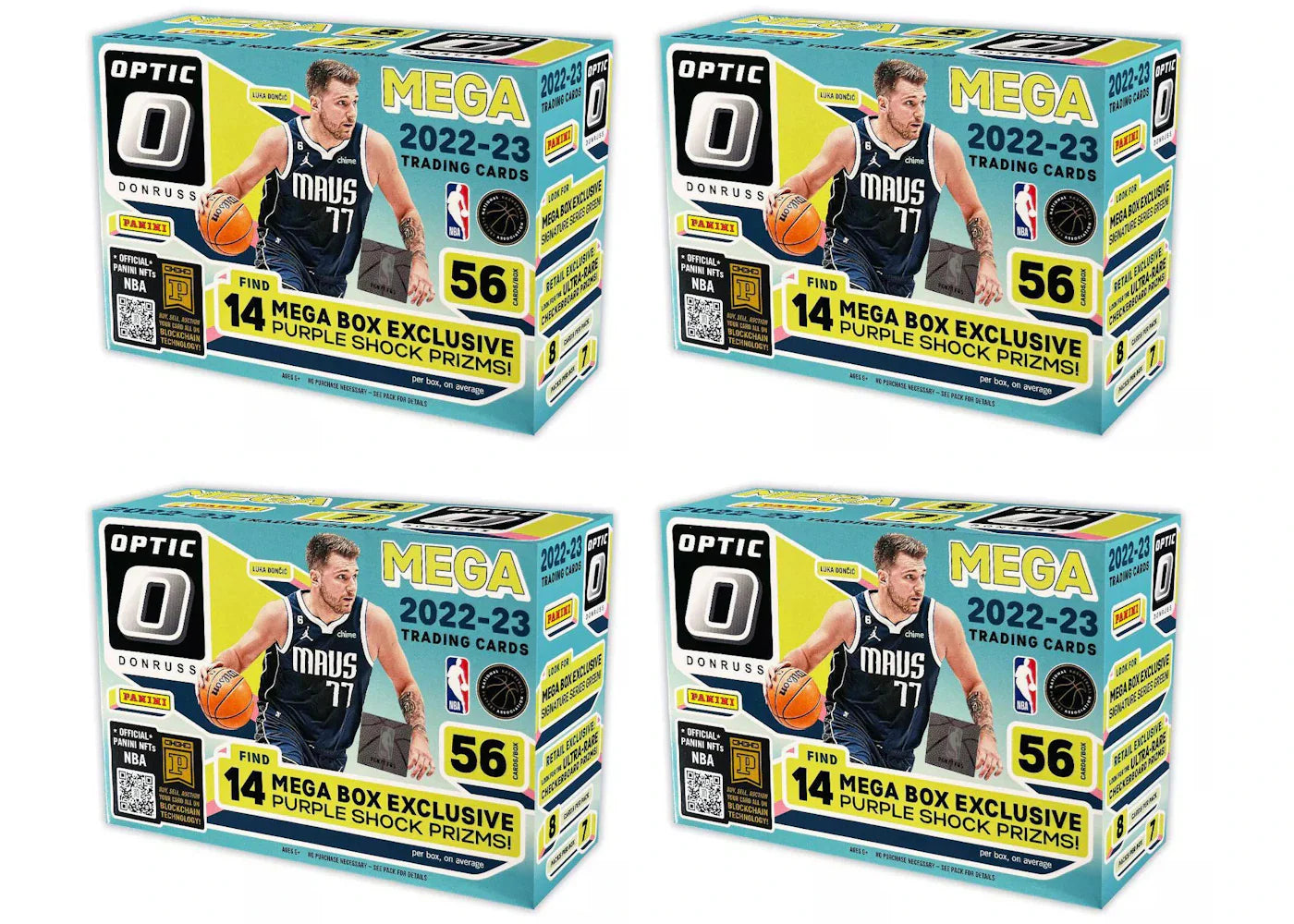 2022-23 Panini Donruss Optic Basketball Mega Box (Purple Shock Prizms) 4x Lot