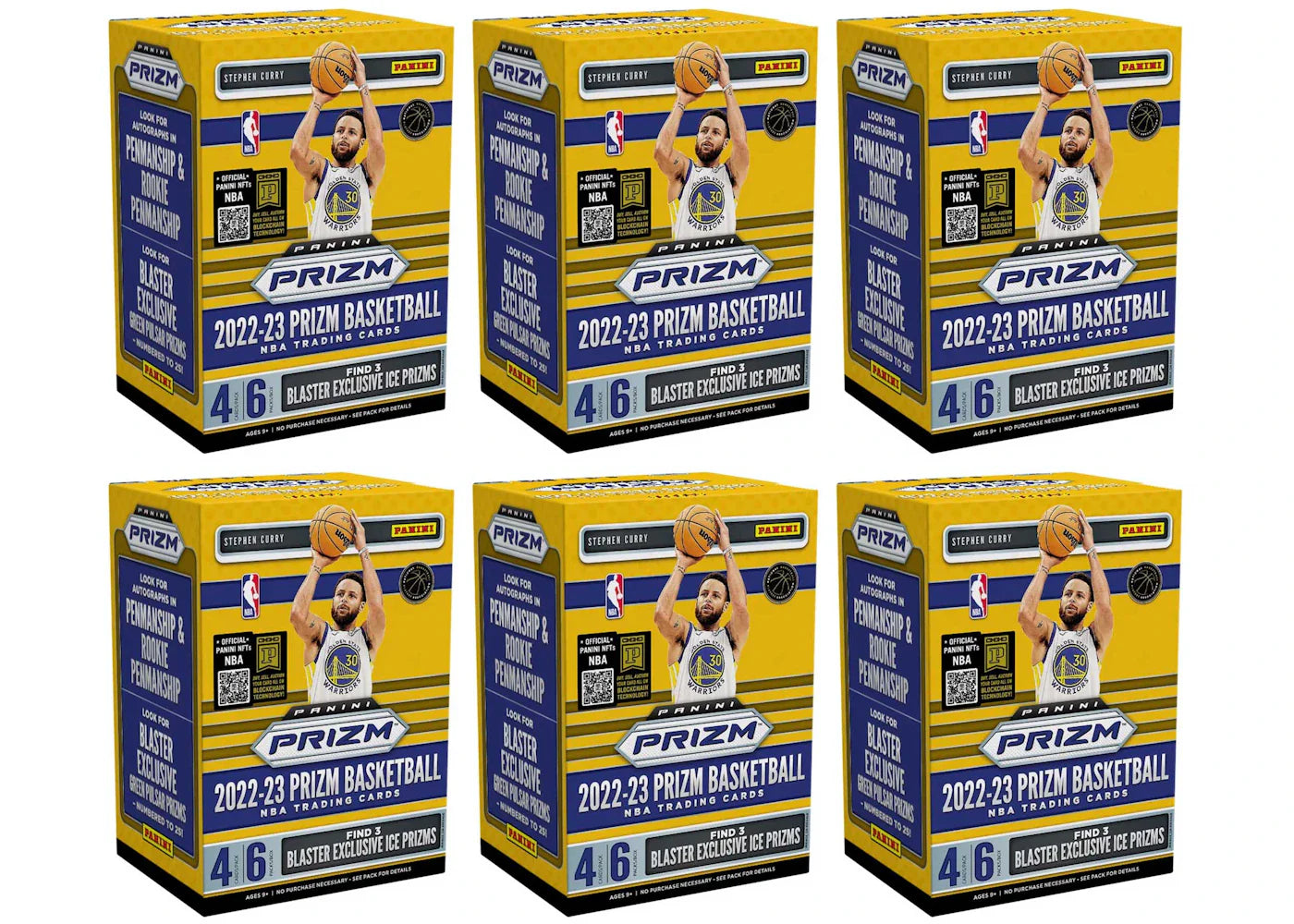 2022-23 Panini Prizm Basketball Blaster Box (Ice Prizms) 6x Lot