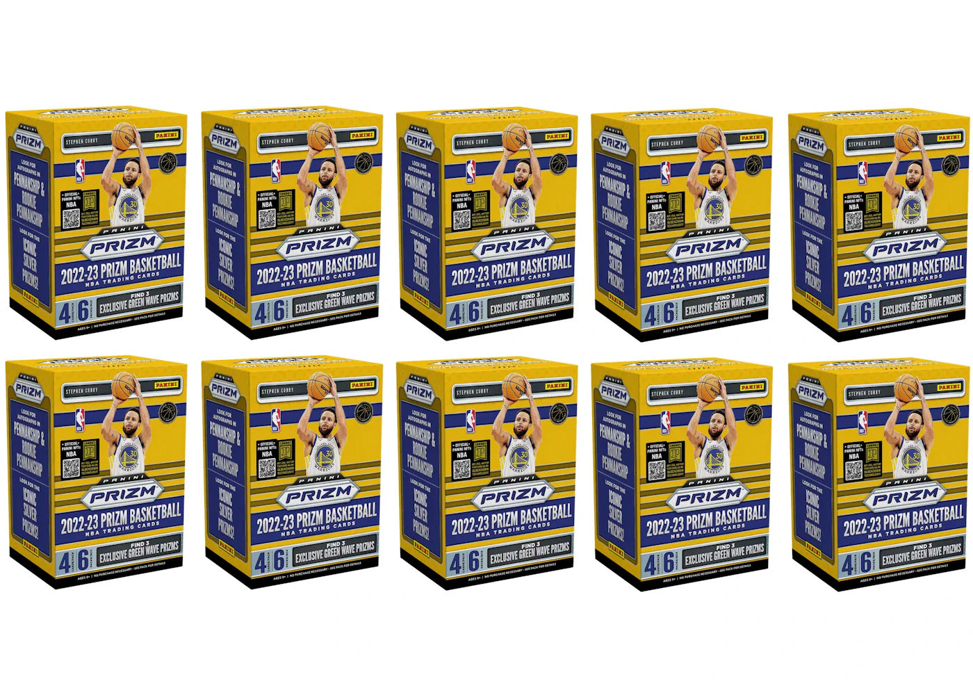 2022-23 Panini Prizm Basketball Fanatics Blaster Box (Green Wave Prizms) 10x Lot