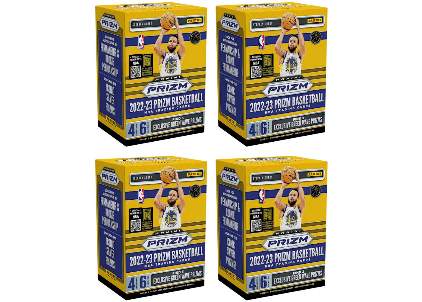2022-23 Panini Prizm Basketball Fanatics Blaster Box (Green Wave Prizms) 4x Lot