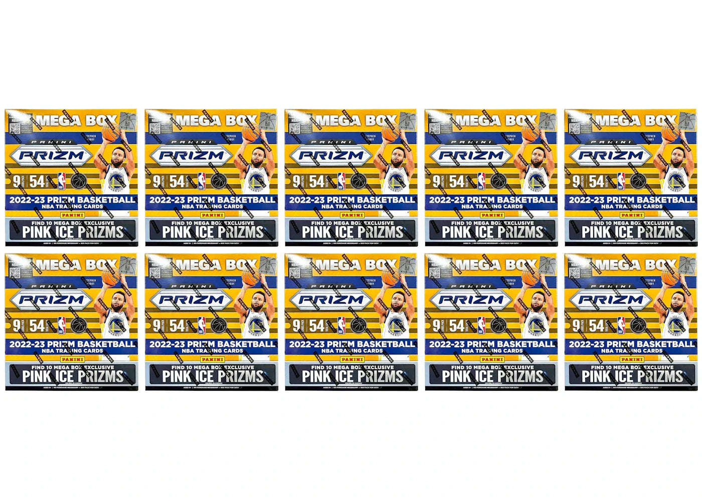 2022-23 Panini Prizm Basketball Mega Box (Pink Ice Prizms) 10x Lot