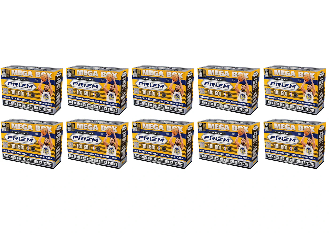 2022-23 Panini Prizm Basketball Mega Box (Red Ice Prizms) 10x Lot