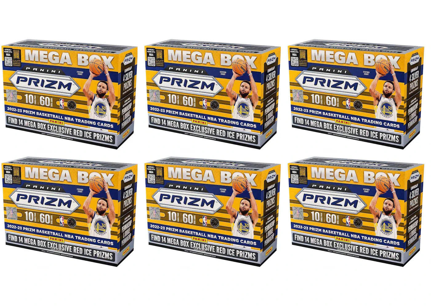 2022-23 Panini Prizm Basketball Mega Box (Red Ice Prizms) 6x Lot