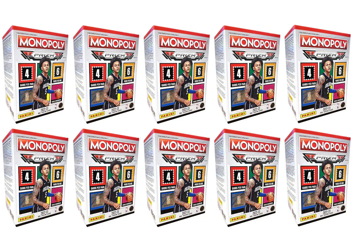 2022-23 Panini Prizm Monopoly Basketball Blaster Box 10x Lot