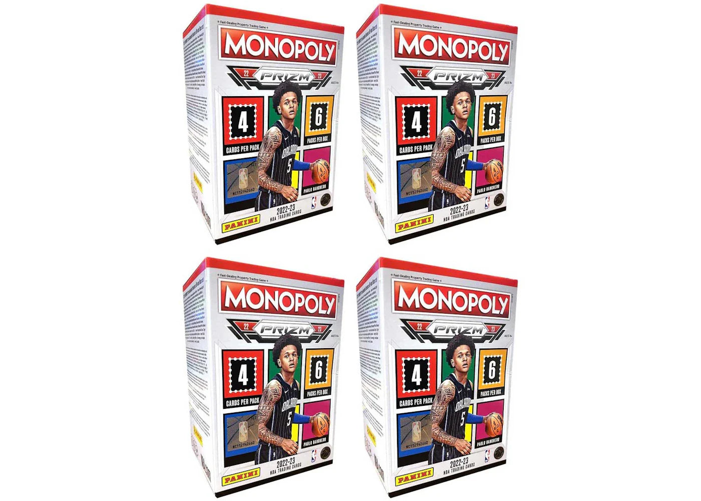 2022-23 Panini Prizm Monopoly Basketball Blaster Box 4x Lot