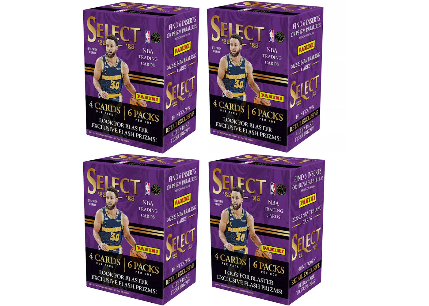 2022-23 Panini Select Basketball Blaster Box 4x Lot