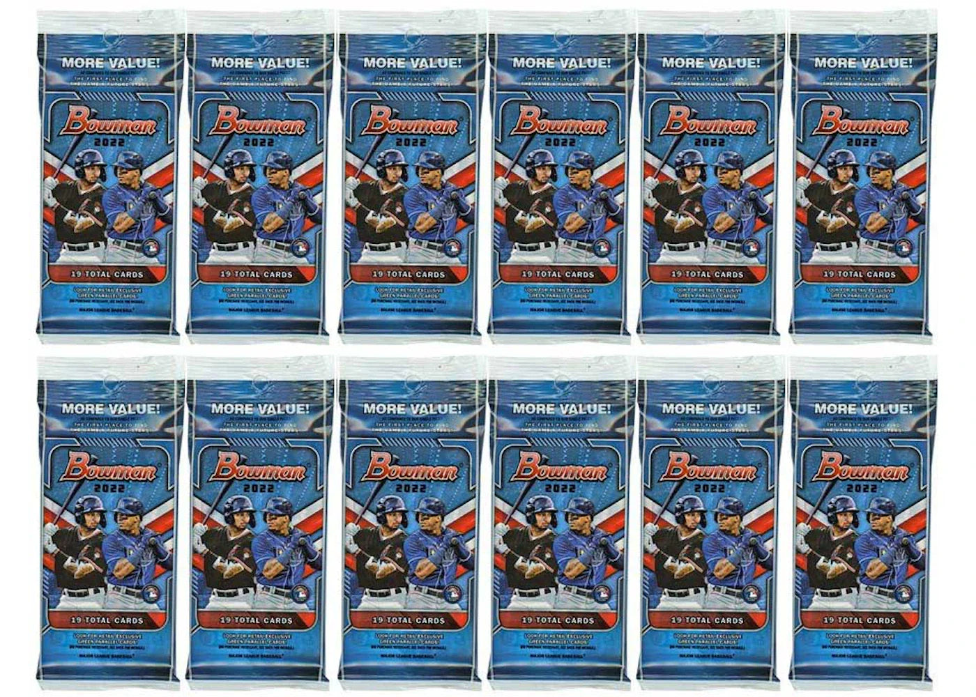 2022 Bowman Baseball Fat Pack 12x Lot