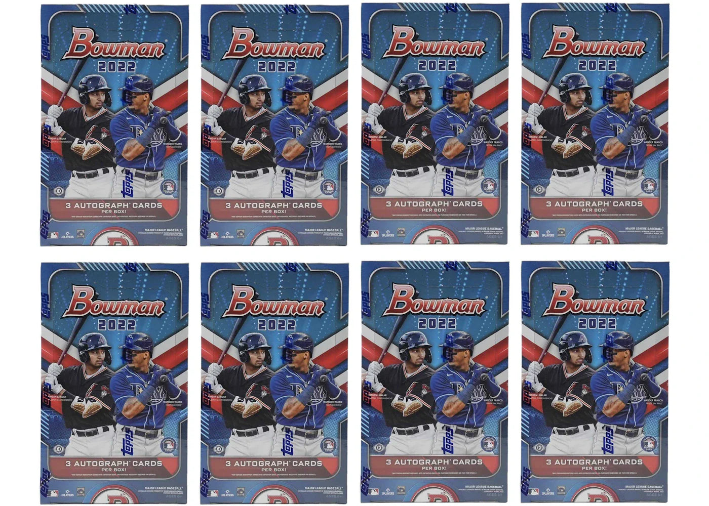2022 Bowman Baseball HTA Hobby Jumbo Box 8x Lot