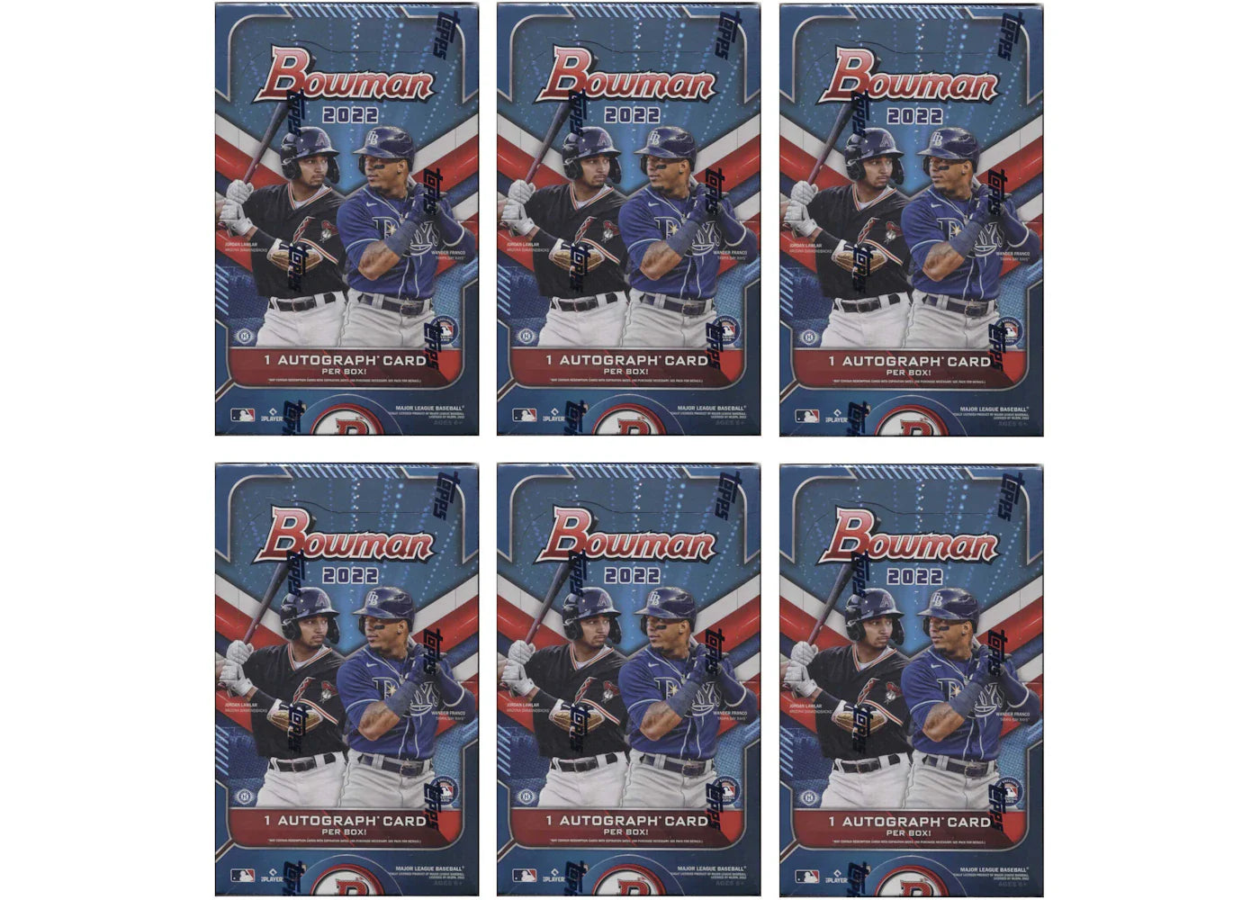2022 Bowman Baseball Hobby Box 6x Lot
