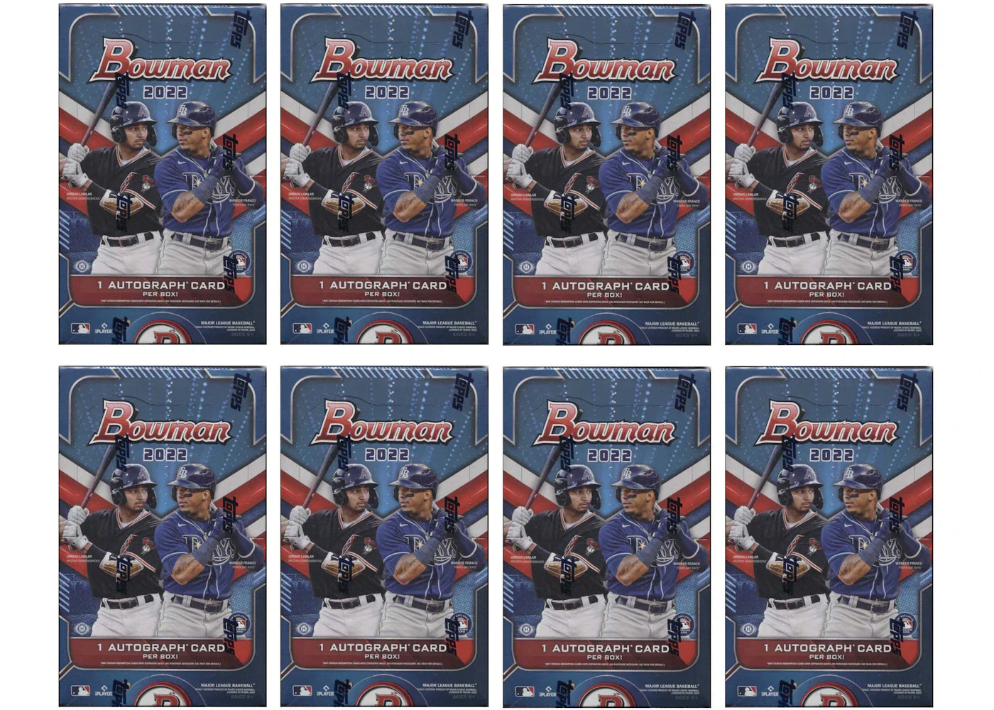 2022 Bowman Baseball Hobby Box 8x Lot