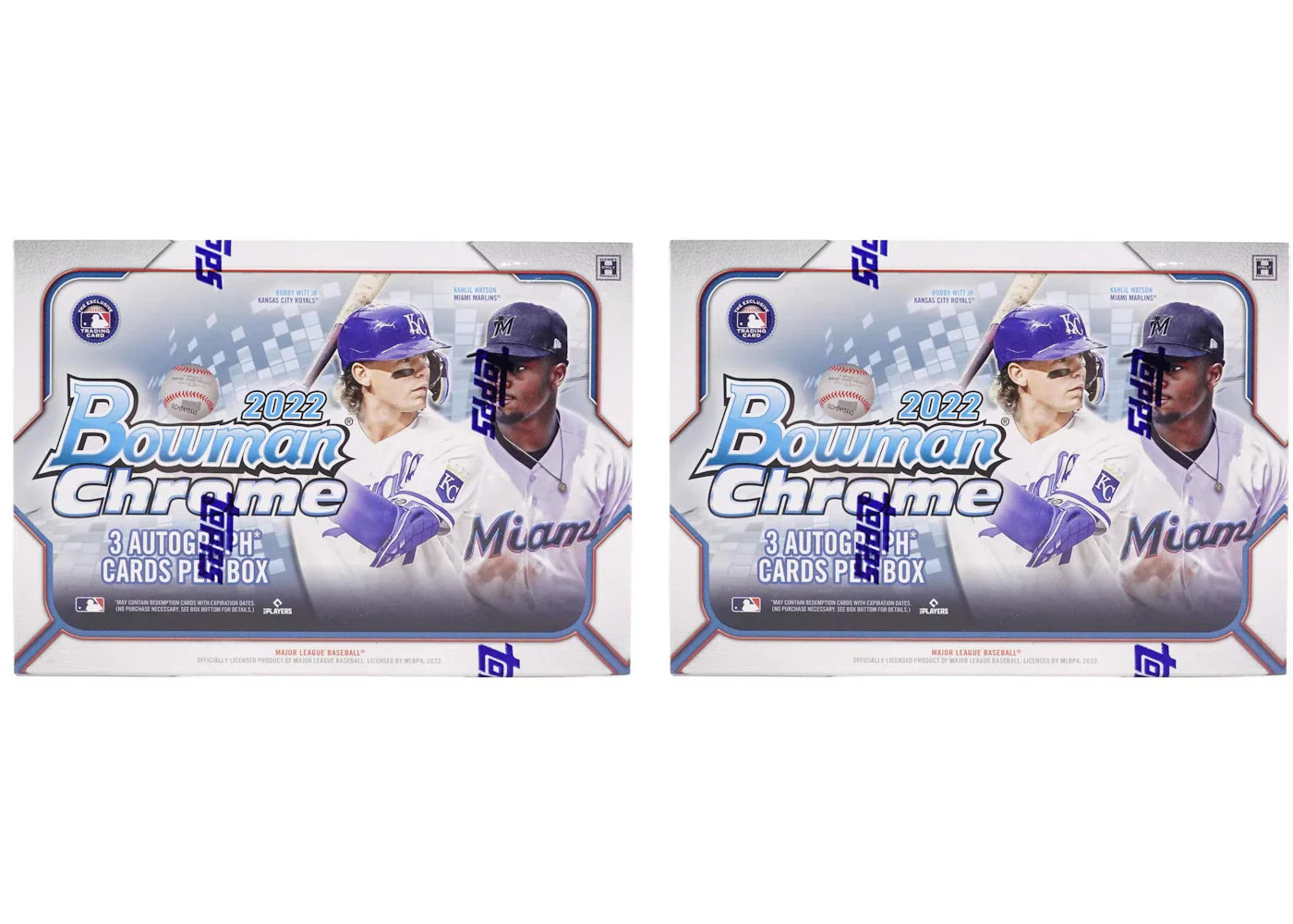 2022 Bowman Chrome Baseball HTA Choice Box 2x Lot
