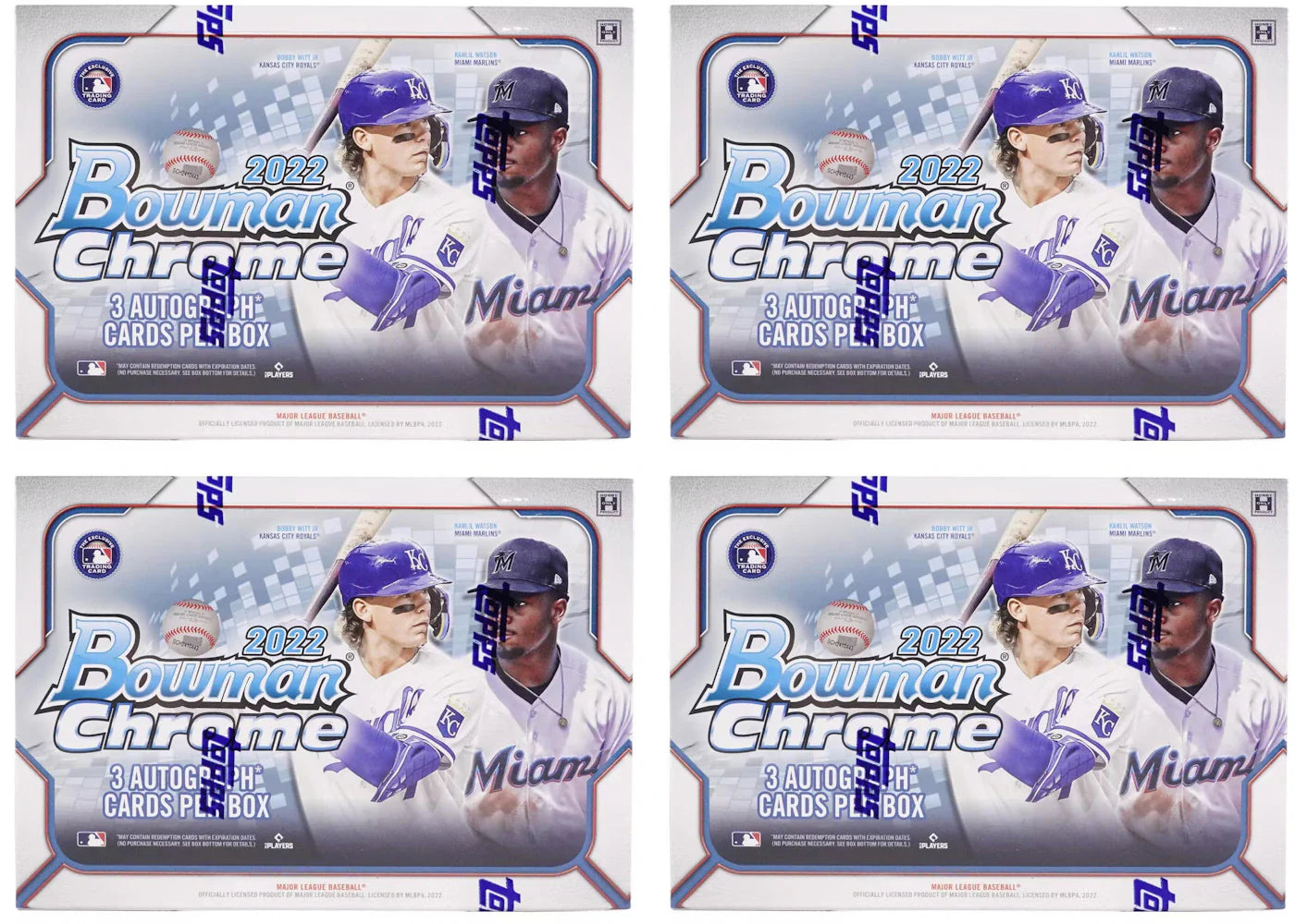 2022 Bowman Chrome Baseball HTA Choice Box 4x Lot