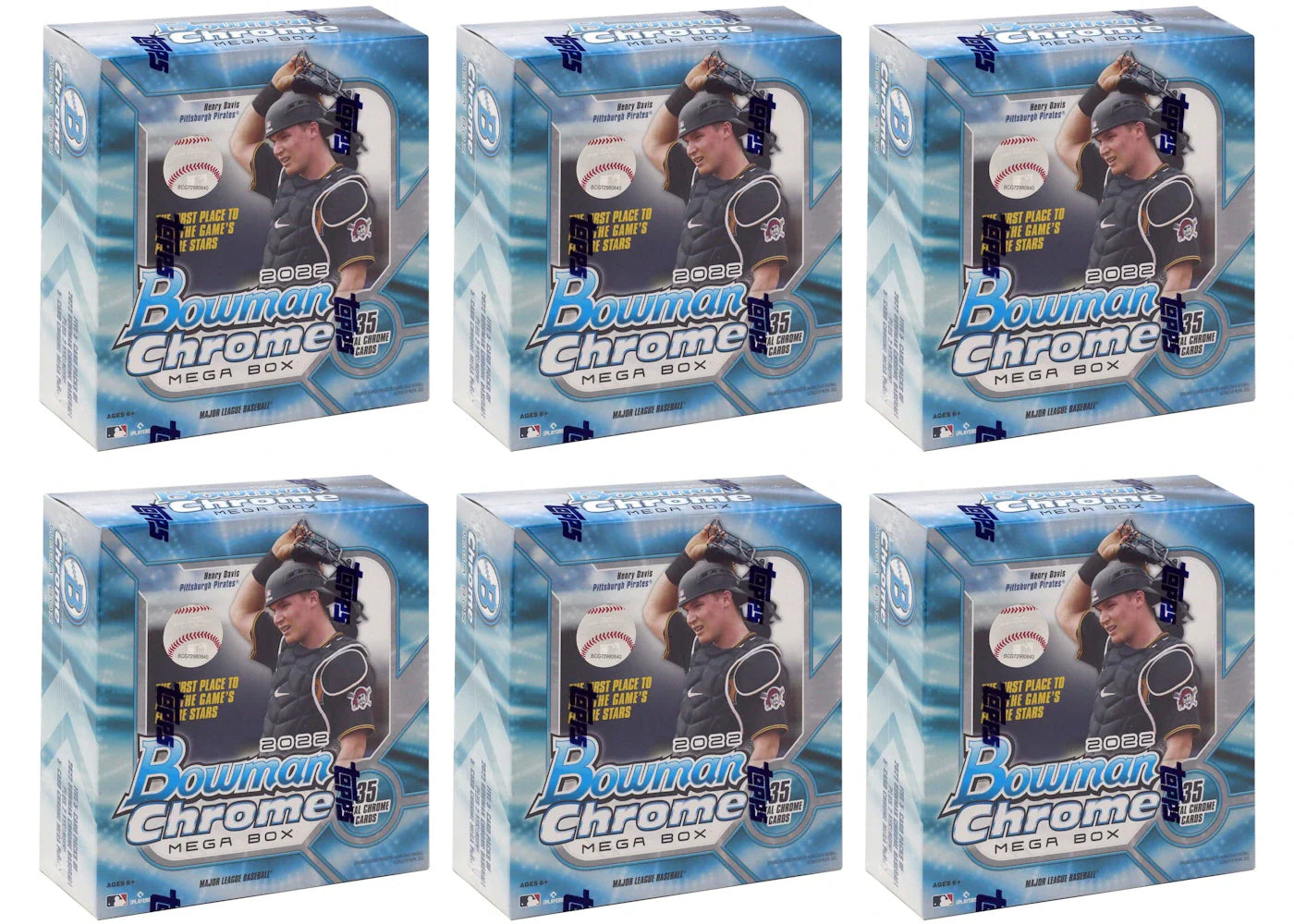 2022 Bowman Chrome Baseball Mega Box 6x Lot
