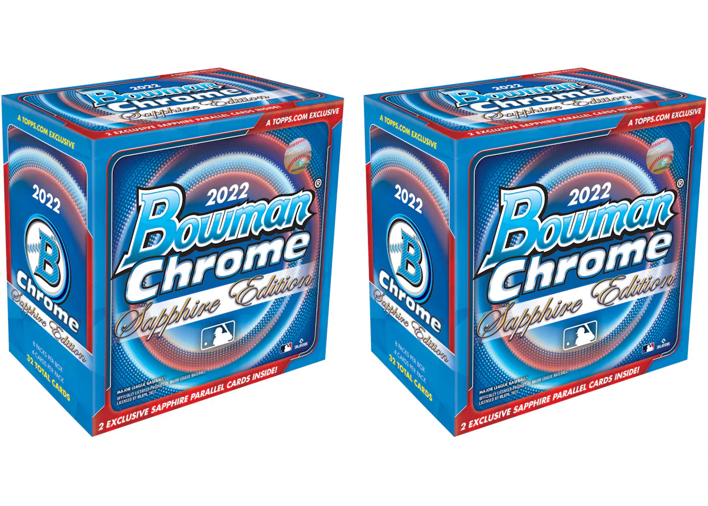 2022 Bowman Chrome Sapphire Edition Baseball Box 2x Lot