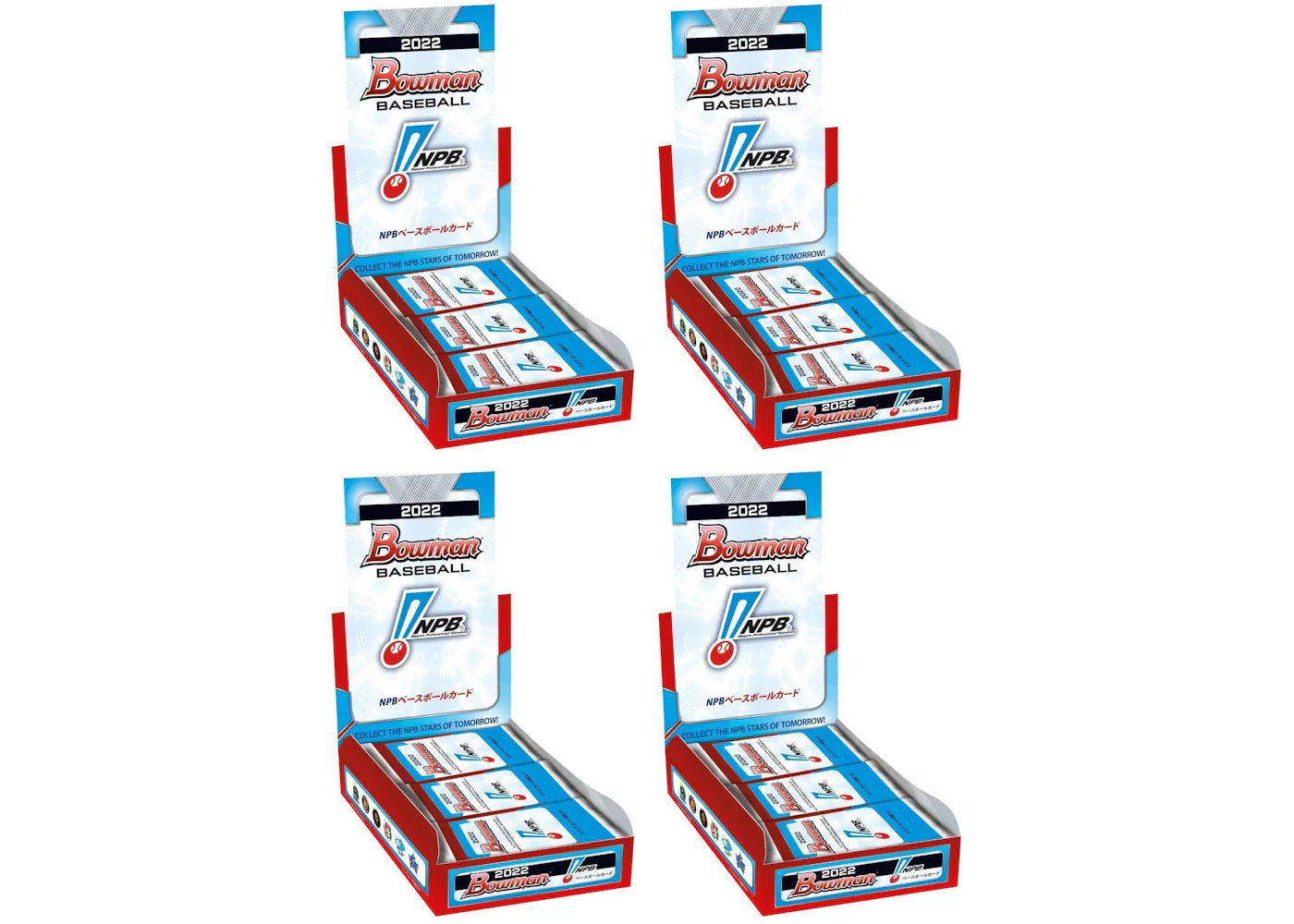 2022 Bowman NPB (Nippon Professional Baseball) Baseball Hobby Box 4x Lot