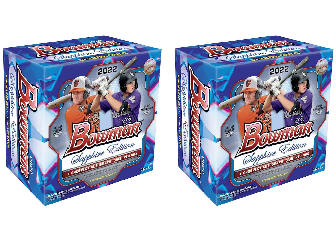 2022 Bowman Sapphire Edition Baseball Box 2x Lot
