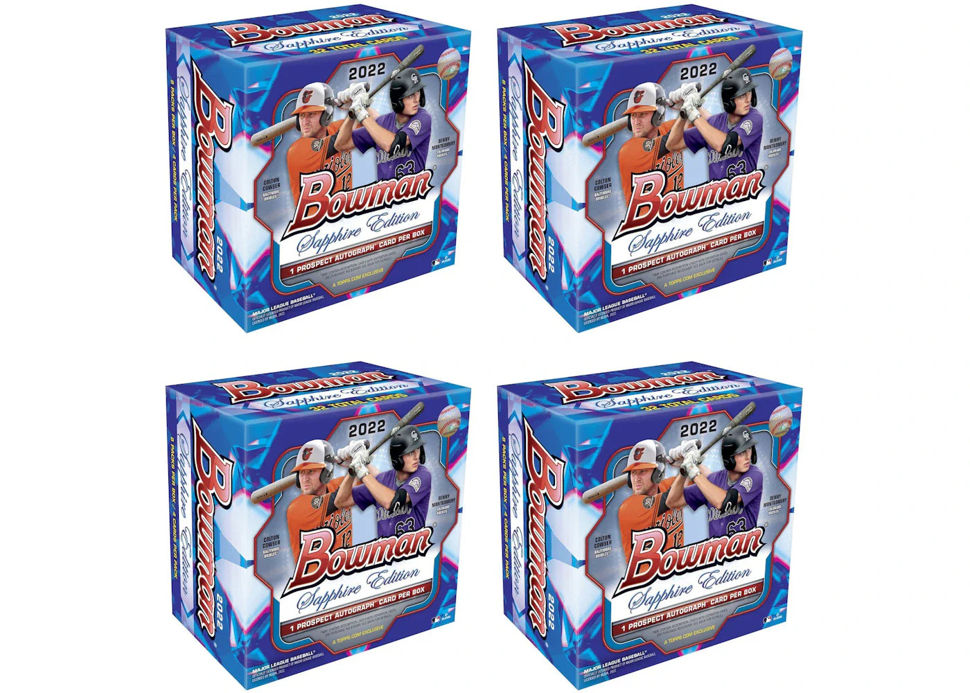 2022 Bowman Sapphire Edition Baseball Box 4x Lot