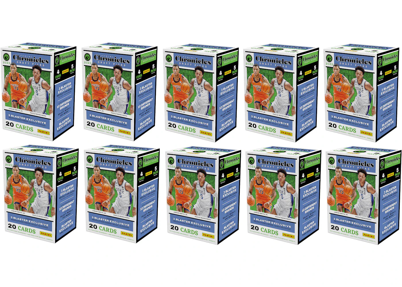 2022 Panini Chronicles Draft Picks Collegiate Basketball Blaster Box 10x Lot