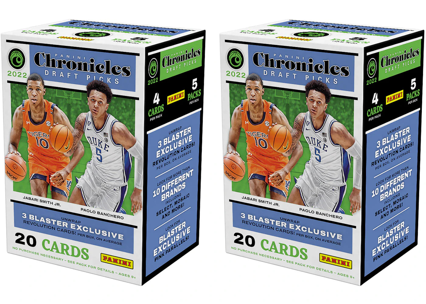 2022 Panini Chronicles Draft Picks Collegiate Basketball Blaster Box 2x Lot