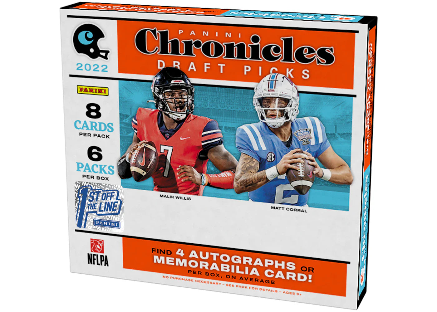 2022 Panini Chronicles Draft Picks Collegiate Football 1st Off The Line Hobby Box
