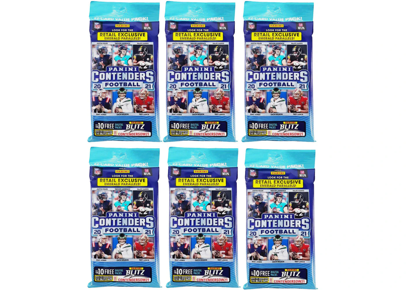 2022 Panini Contenders Football Value Pack 6x Lot