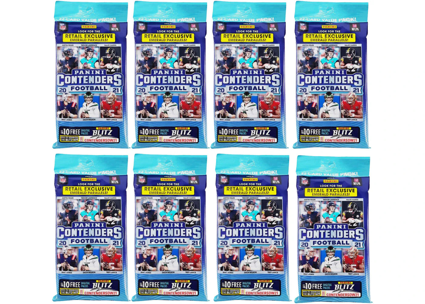 2022 Panini Contenders Football Value Pack 8x Lot