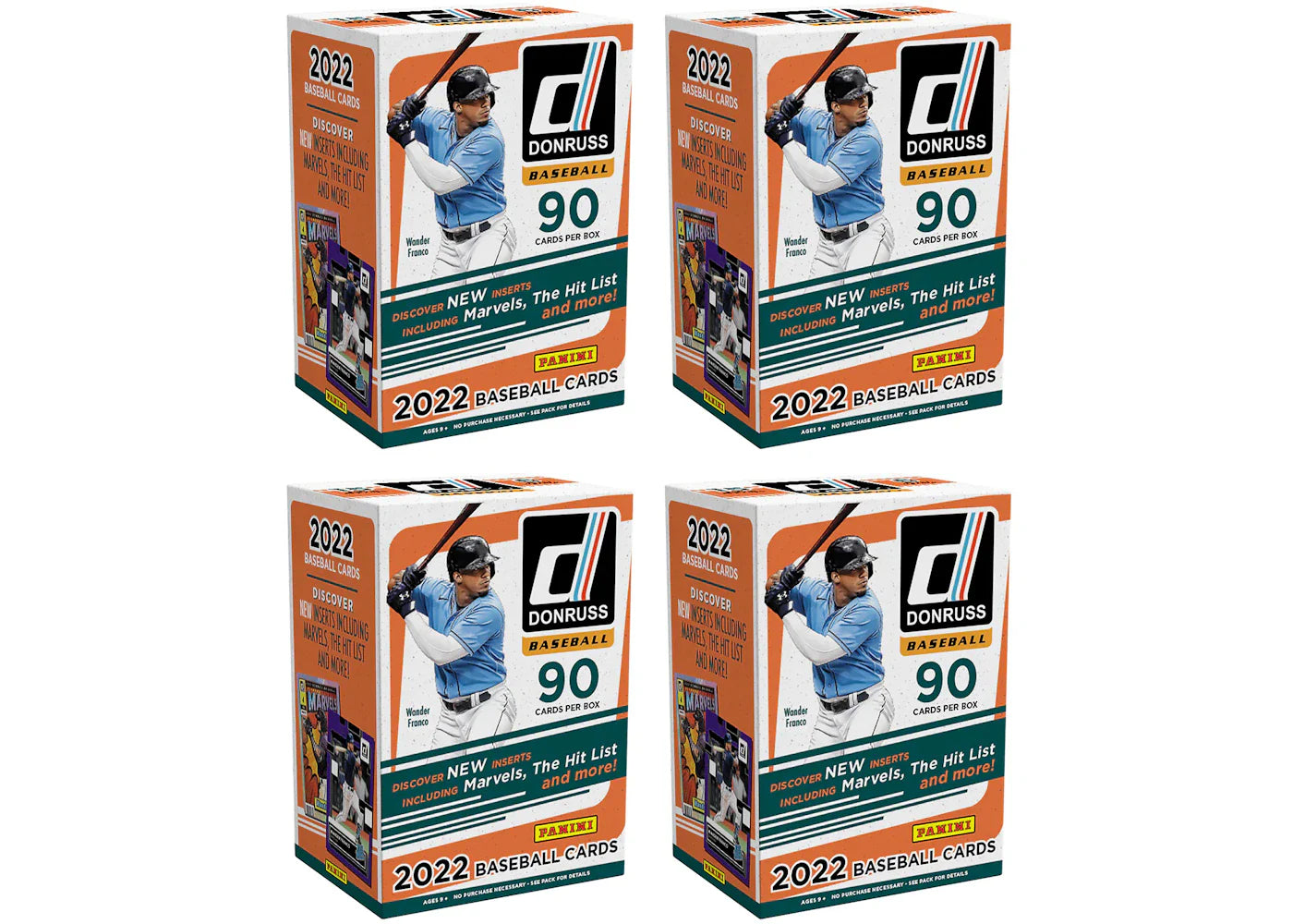 2022 Panini Donruss Baseball Blaster Box 4x Lot