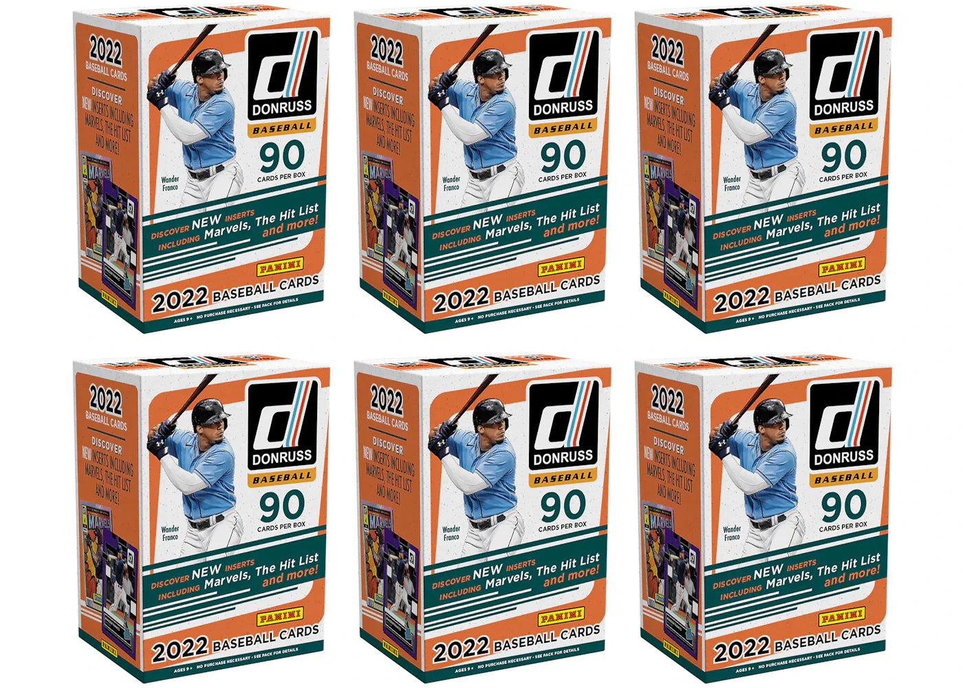 2022 Panini Donruss Baseball Blaster Box 6x Lot