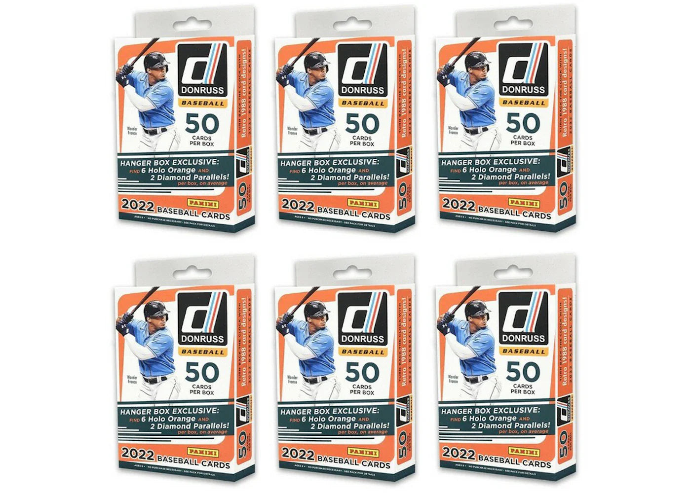 2022 Panini Donruss Baseball Hanger Box 6x Lot