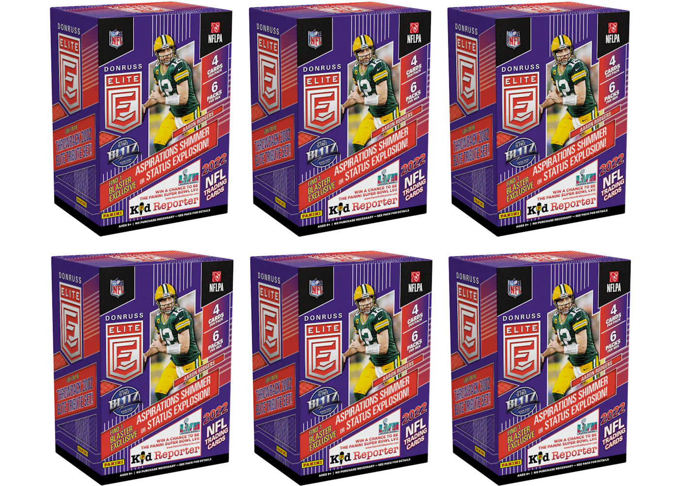 2022 Panini Donruss Elite Football Blaster Box 6x Lot