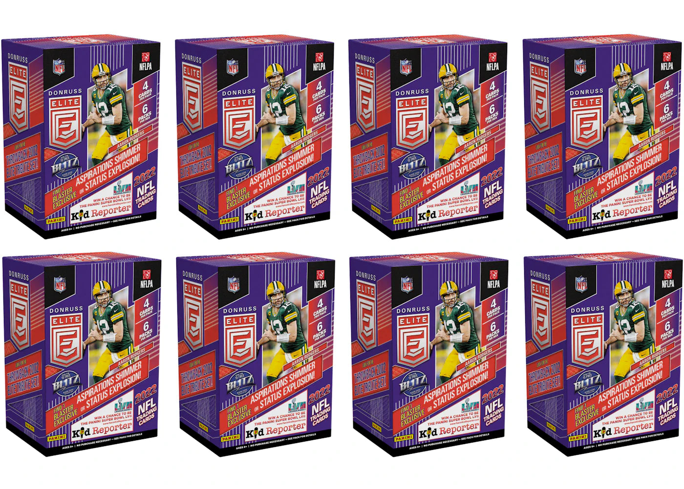 2022 Panini Donruss Elite Football Blaster Box 8x Lot