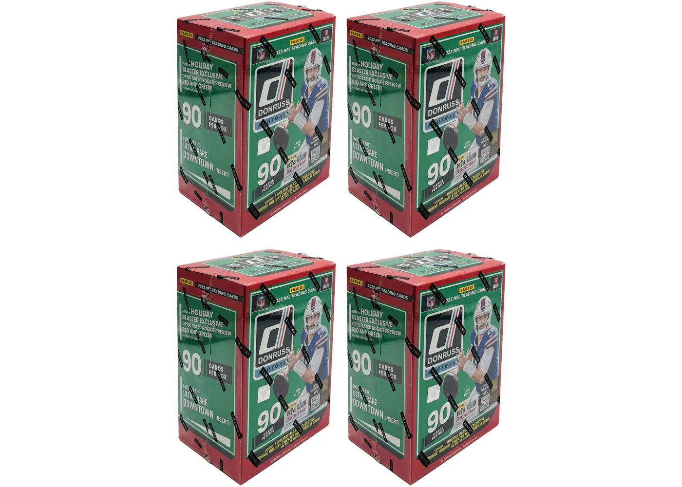 2022 Panini Donruss Football Holiday Blaster Box 4x Lot