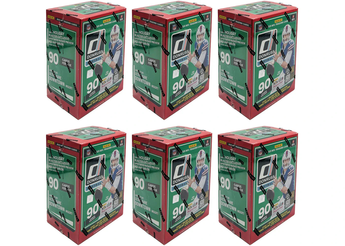 2022 Panini Donruss Football Holiday Blaster Box 6x Lot