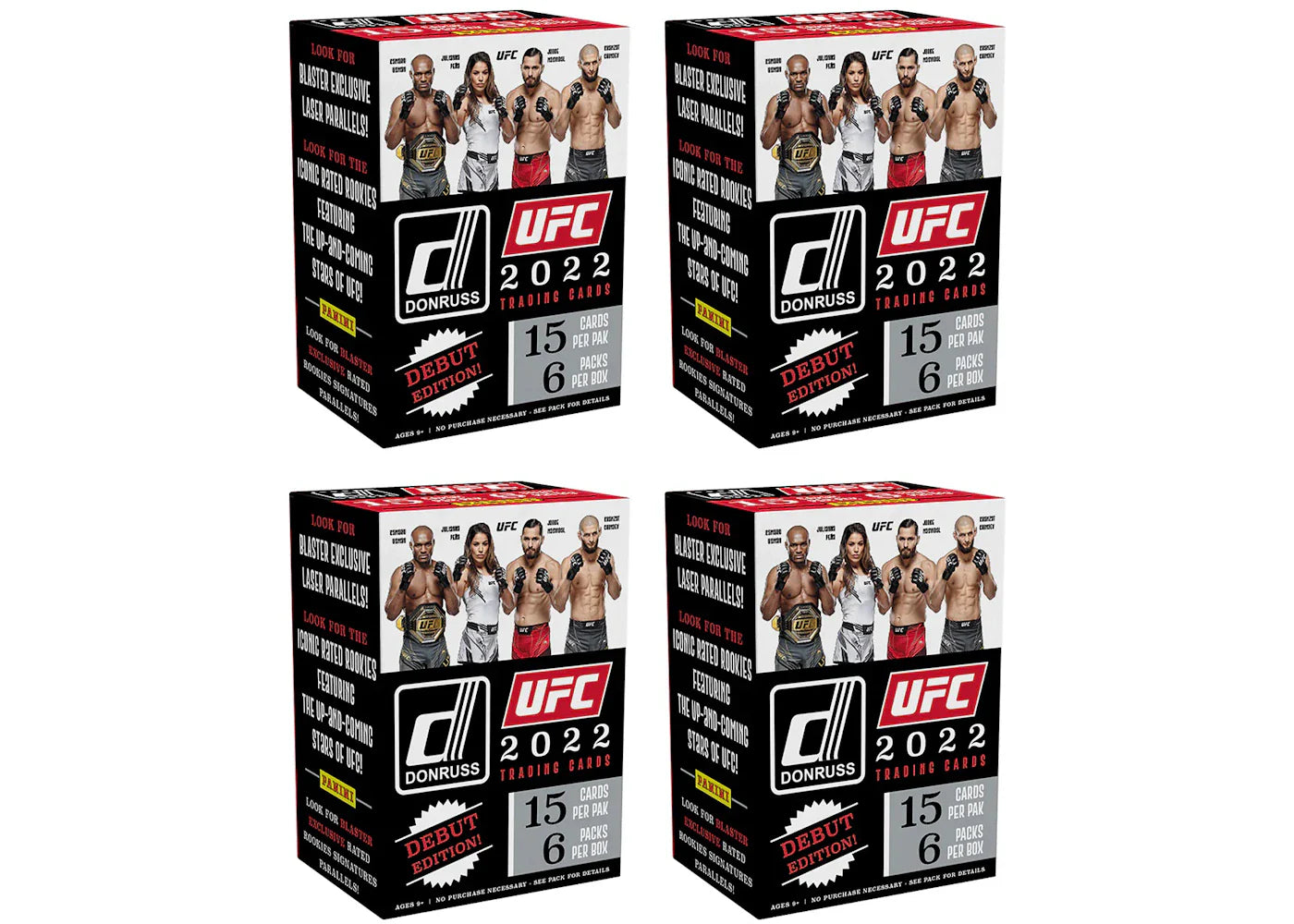2022 Panini Donruss UFC Blaster Box 4x Lot
