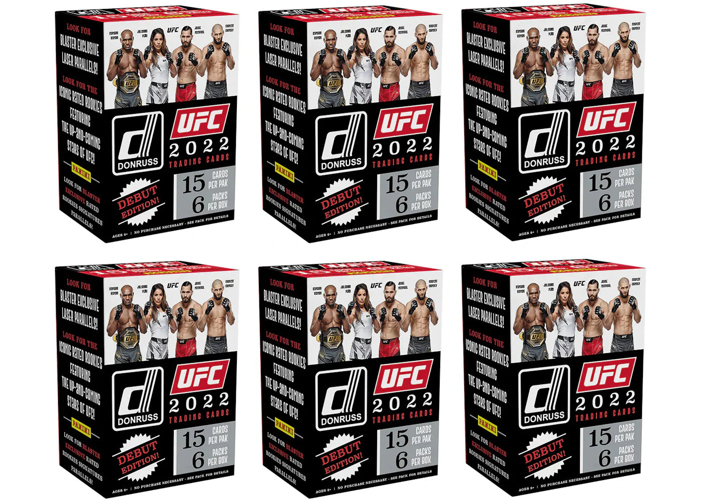 2022 Panini Donruss UFC Blaster Box 6x Lot