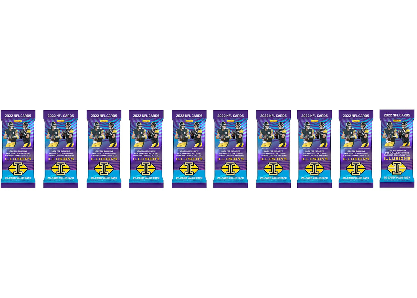 2022 Panini Illusions Football Value Pack 10x Lot