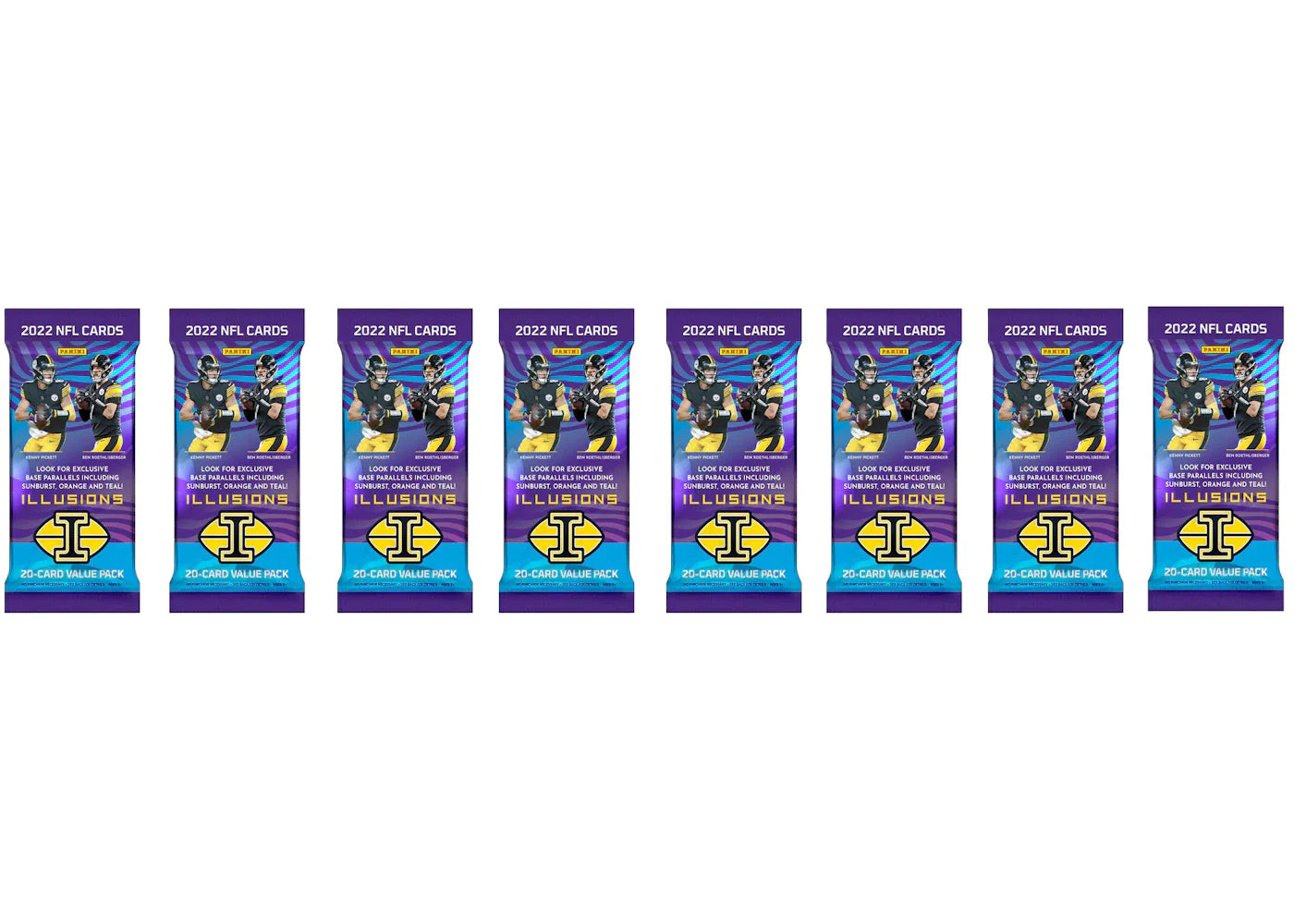 2022 Panini Illusions Football Jumbo Value Pack 8x Lot