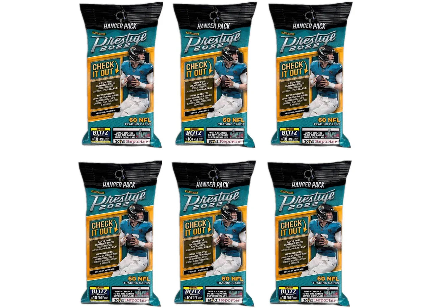 2022 Panini Prestige Football Hanger Pack (60 Count) 6x Lot