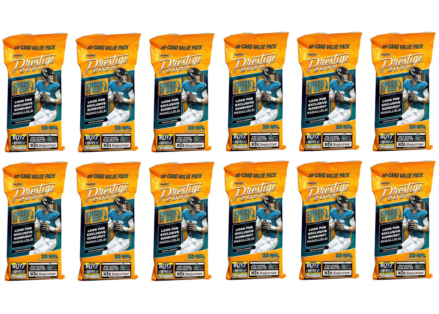 2022 Panini Prestige Football Value Pack (30 Count) 12x Lot