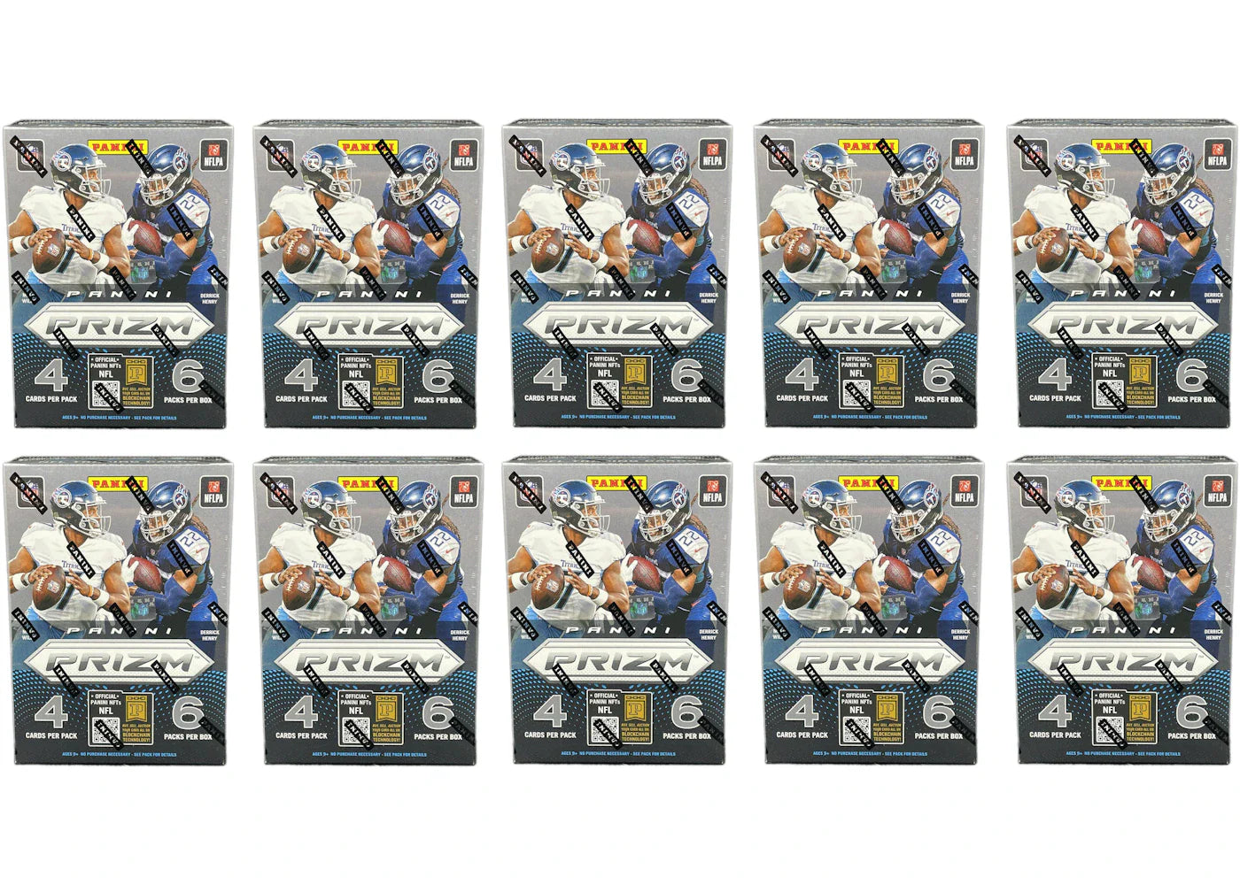2022 Panini Prizm Football Blaster Box (Green Prizms) 10x Lot
